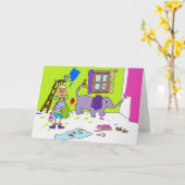 分離プロジェクト小妖精や小人 カード (黄色い花)