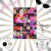 分離抽象芸術アートワークのグリッド質感パターン 薄葉紙