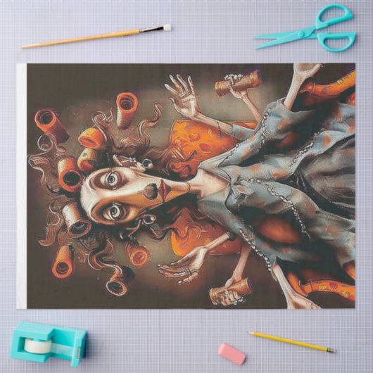 分離描写芸術的者の複数の腕 薄葉紙 (クラフト)