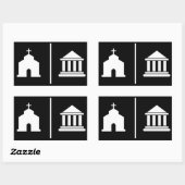 分離教会と州 長方形シール (シート)