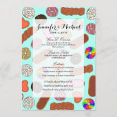 分類されたかわいい朝食のグルメのドーナツ メニュー (正面)