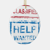 分類されたスタンプの助けによって望まれるスタンプ セラミックオーナメント (右)