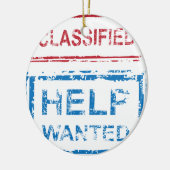 分類されたスタンプの助けによって望まれるスタンプ セラミックオーナメント (左)