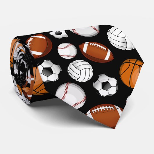 分類されたスポーツオールスターの黒 ネクタイ (ロール)