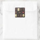 分類されたチョコレートの箱のクローズアップ スクエアシール (バッグ)