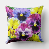 分類されたパンジーの装飾用クッション クッション (裏面)