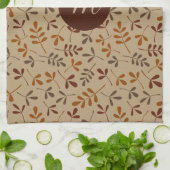 分類された紅葉Rpt Ptn (パーソナライズな) キッチンタオル (折り畳み)