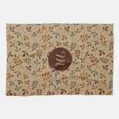 分類された紅葉Rpt Ptn (パーソナライズな) キッチンタオル (横)