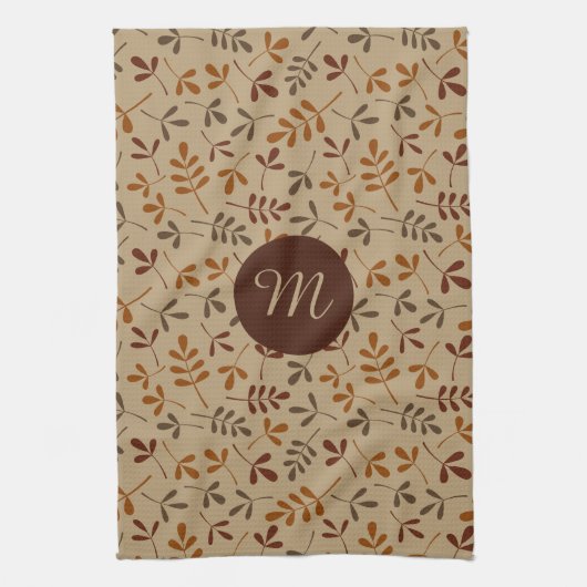 分類された紅葉Rpt Ptn (パーソナライズな) キッチンタオル (縦)