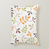 分類された葉のブラウンのオレンジ緑の砂の白 アクセントクッション (正面(垂直))