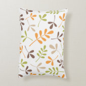 分類された葉のブラウンのオレンジ緑の砂の白 アクセントクッション (裏面(縦))