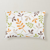 分類された葉のブラウンのオレンジ緑の砂の白 アクセントクッション (裏面)