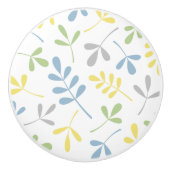 分類された葉の青緑の灰色の黄色い白 セラミックノブ (正面)