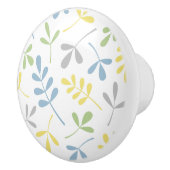 分類された葉の青緑の灰色の黄色い白 セラミックノブ (右)