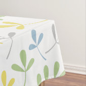 分類された葉の青緑灰色の黄色く白いPtn テーブルクロス (インサイチュ)