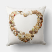 分類された貝殻の型枠のハートの形 クッション (裏面)