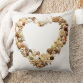 分類された貝殻の型枠のハートの形 クッション (ブランケット)