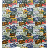 分類された運転免許証のプレート シャワーカーテン (正面)