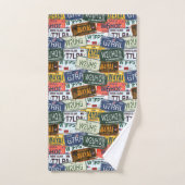 分類された運転免許証のプレート バスタオルセット (ハンドタオル)