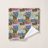 分類された運転免許証のプレート バスタオルセット (ウォッシュタオル)