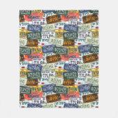 分類された運転免許証のプレート フリースブランケット (正面)