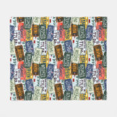 分類された運転免許証のプレート フリースブランケット (正面(横))