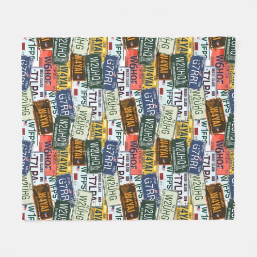 分類された運転免許証のプレート フリースブランケット (正面(横))