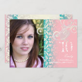 分類ヴィンテージ/グランジ/旋回/ダマスク/目盛 招待状 (正面/裏面)