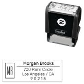 分類名とモノグラムのアドレス セルフインキングスタンプ (インサイチュ)