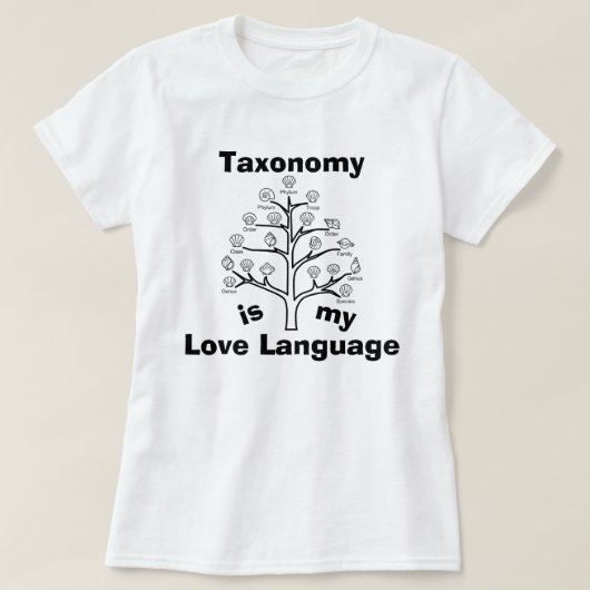分類学は私の愛の言語 - 女性用Tシャツ Tシャツ (デザイン正面)