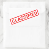 分類赤ゴム印 長方形シール (バッグ)