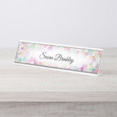 切かわいらしりガラス  デスクネームプレート (正面)