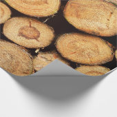 切られた丸太の山 ラッピングペーパー (角)