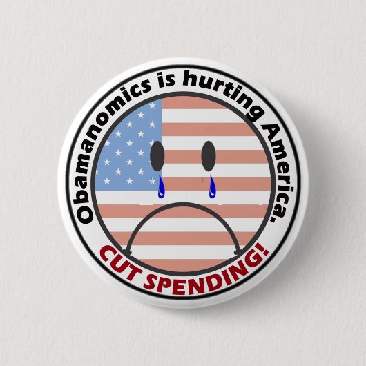 切られた出費-人々に聞いて下さい!! 缶バッジ (正面)