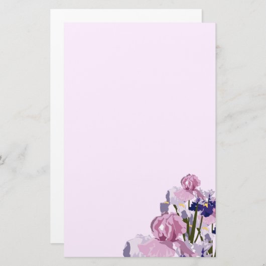 切りたての春は花柄を絞ります 便箋 (正面/裏面)