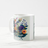 切りカラフル紙花 コーヒーマグカップ (正面左)