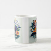 切りカラフル紙花 コーヒーマグカップ (中央)
