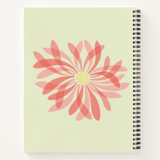 切りパーソナライズされた切り野草 ノートブック (裏面)