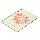 切りパーソナライズされた切り野草 ノートブック (左側)