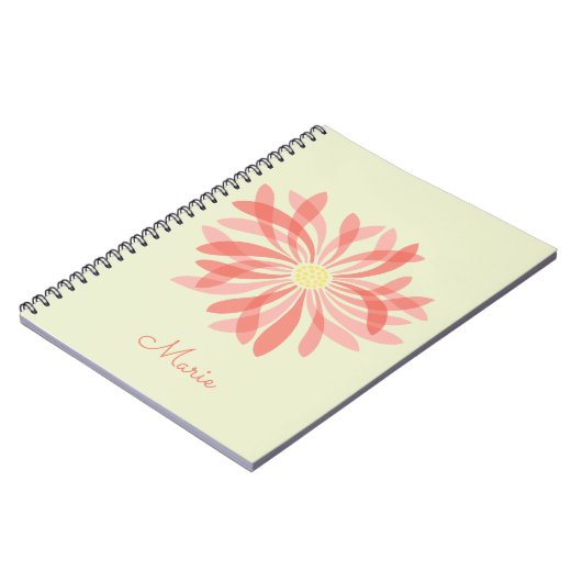 切りパーソナライズされた切り野草 ノートブック (左側)