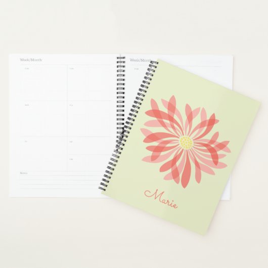 切りパーソナライズされた切り野草 プランナー手帳 (ディスプレー)