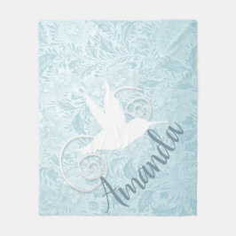 切りファンシー抜きハミングバード フリースブランケット