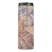 切り傷の木。木材を森に詰める。テクスチャ タンブラー (裏面)