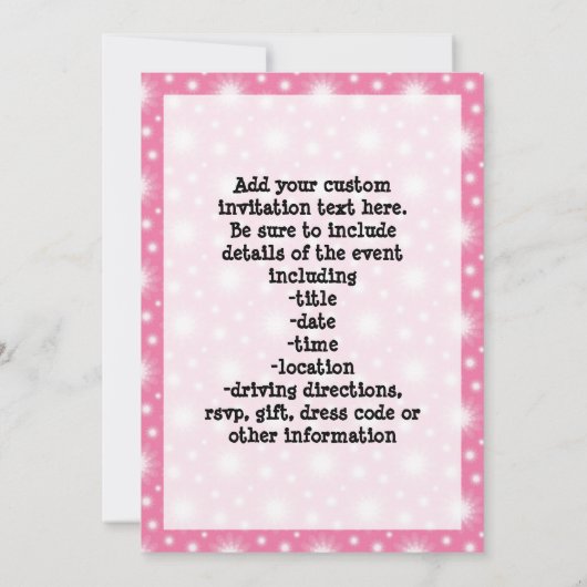 切り出しの上にピンクのさくらんぼが付いたカップケーキ 招待状 (裏面)