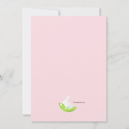 切り出しイースターエッグ招待状 招待状 (裏面)