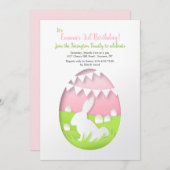 切り出しイースターエッグ招待状 招待状 (正面/裏面)