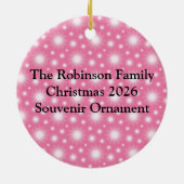 切り出しカップケーキとピンクのさくらんぼを上 セラミックオーナメント (裏面)