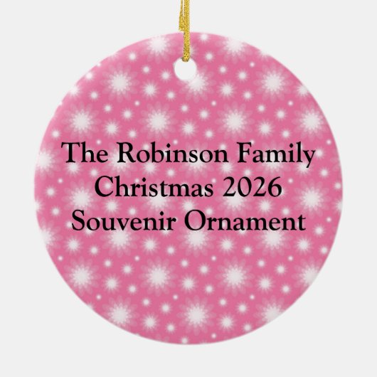 切り出しカップケーキとピンクのさくらんぼを上 セラミックオーナメント (裏面)