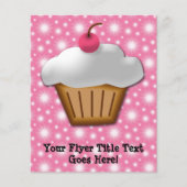 切り出しカップケーキとピンクのさくらんぼを上 チラシ (正面)