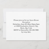 切り出しスタイルエレガント写真の卒業発表 招待状 (裏面)